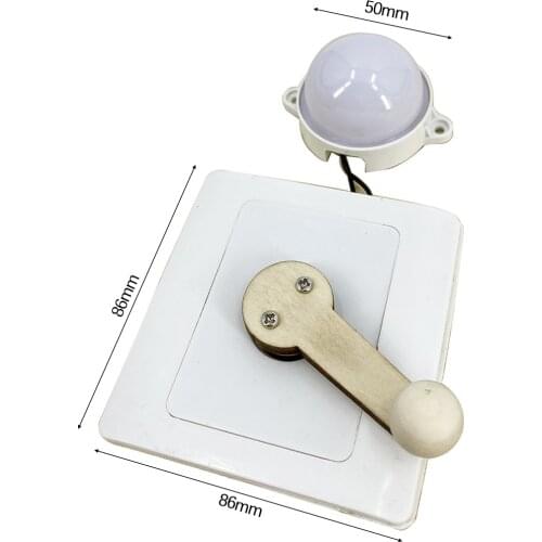 Hand Crank Electric Generator With Bulb Teaching Practical Skills Kids Toys