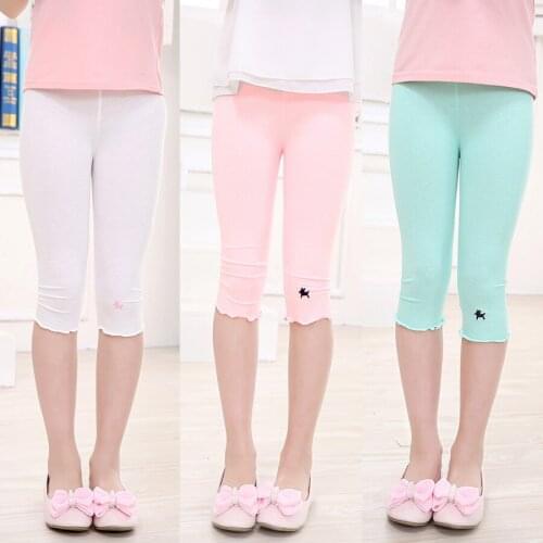 Baby Pants 2019 Summer New Girls Childrens Clothing Embroidery Leggings