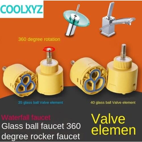 Glass basin faucet 35/40 ceramic valve core cold and hot water mixing valve valve core waterfall rocker ball arm valve core