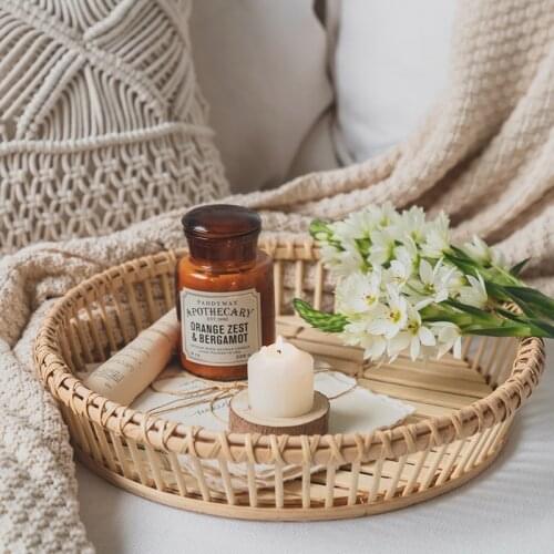 Japanese Household Bread Dessert Fruit Tray Kitchen Food Decoration Large Basket Storage Plate 37cm