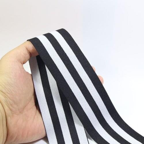 Jacquard strip elastic webbing 5meters 25mm 38mm 50mm width stretchy band for clothes underwear waistband belt diy accessories