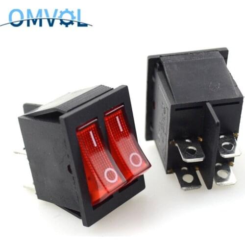 1Pcs Red 4 Pin On/off Boat Button Switch