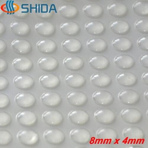 1000 PCS 8mm x 4mm clear anti slip Silica gel rubber plastic bumper damper shock absorber 3M self-adhesive silica gel feet pads