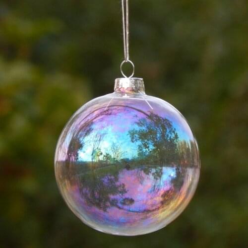 8pcs/pack Diameter=10cm Middle Size Luster Glass Globe Christmas Glass Hanger Decoration Christmas Tree Glass Pendant Decorative