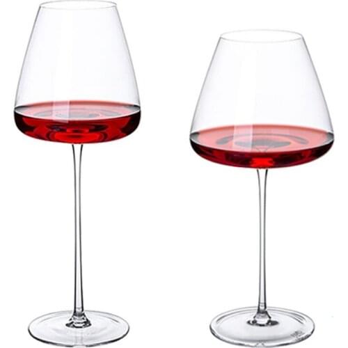 2pcs/Set Handmade Goblet 250ml Art Classic High Quality Ultra-Thin Red Wine Glass Closed Tasting Glass Champagne Cup