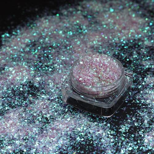 20g/Bag Nail Art Glitter Aurora Symphony Irregular Fragments Sequins Cellophane Shinning Decorations Candy Paper Flakes KS-08
