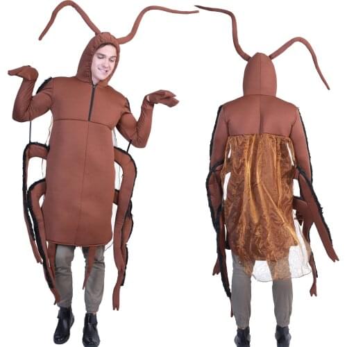 2019 Fantasia Funny adult cosplay for Animal insect Christmas Carnival party Halloween costume men Adult Cockroach Costumes