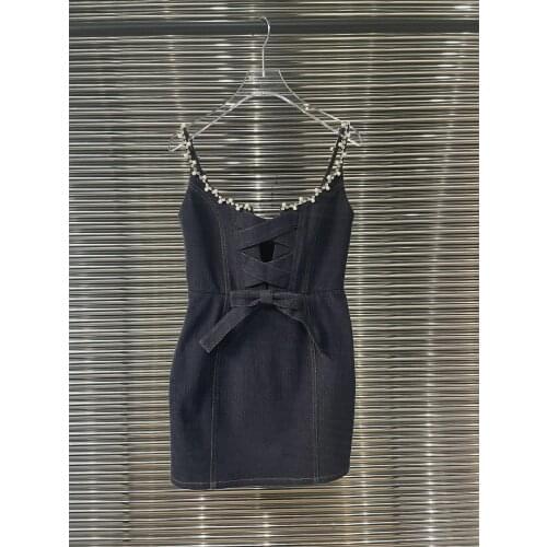 Aswomoye Fashion Denim Dresses