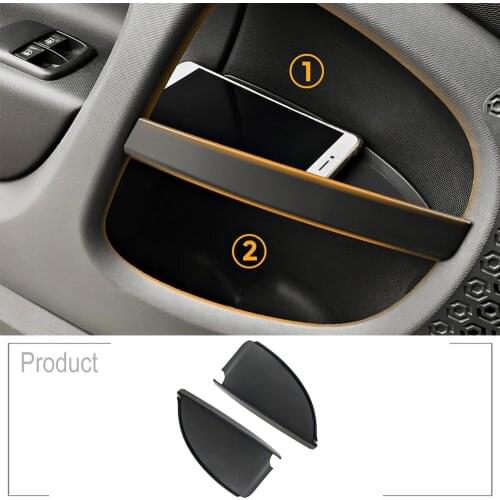 2 put car door handle storage box container automatic organising glove interior accessories for new smart 453 fortwo 2015-2019