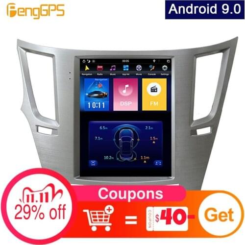 Android 9.0 Tesla Vertical Screen car Player GPS Navigation for Subaru Legacy 2009-2014 Audio DVD Player 1920*1080