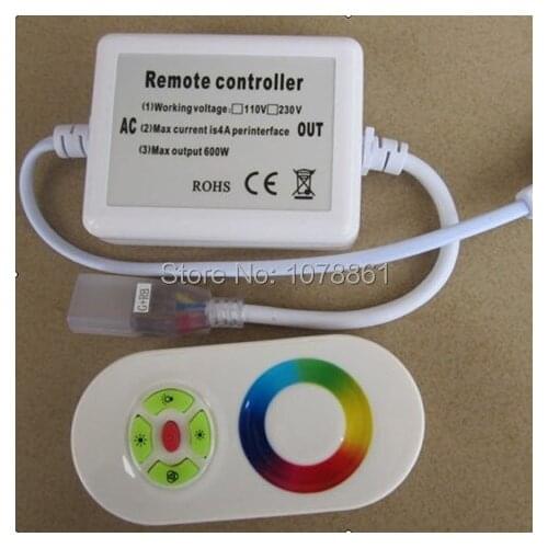 Free shipping New 110V/220V 6Key RF Touch Remote Controller for SMD 3528 5050 RGB LED SMD Strip Lights
