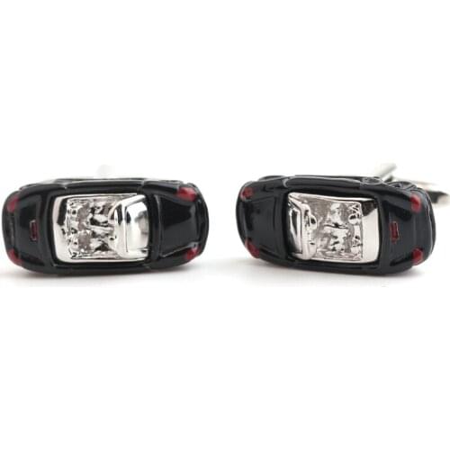 Black convertible sports car style Cufflinks mens shirt cuffs