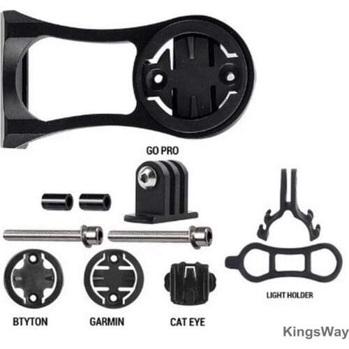 MTB Road Bicycle Computer Camera Mount Holder Out Front Bike Stopwatch Support Holder for GPS Garmin Bryton Cateye GoPro Light