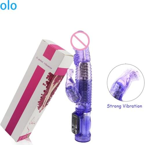 G Spot Dildo Rabbit Vibrator Masturbator Sex for Women Vagina Clitoris Double Vibrator 12 Speeds Vagina Vibration Adult Toys new