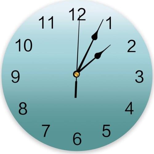 Cyan Turquoise Gradient 3D Wall Clock Modern Design Living Room Decoration Kitchen Clock Art Wall Watch Home Decor