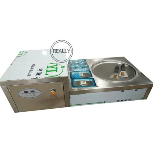 35cm round pan fried ice cream machine, fry ice cream roll maker for yogurt with intelligent temperature control