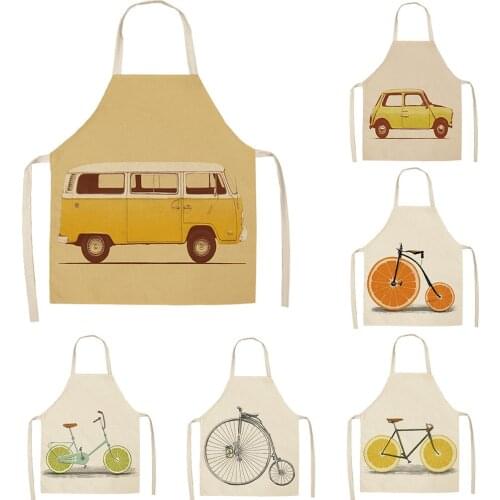 Antifouling Kitchen Aprons Multifunction Transportation Bicycle Cotton Linen men women Chef Cooking Apron Cleaning 68*55 0041