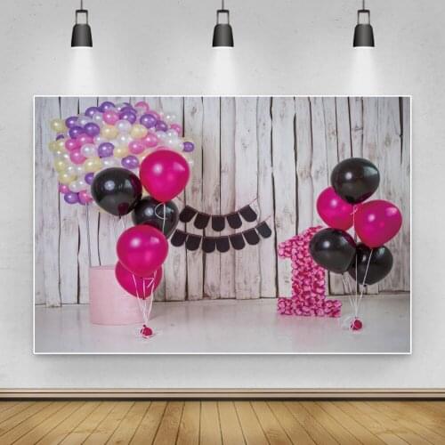 Laeacco Brick Wall 1st Birthday Photo Backdrops For Baby Shower Party Decro Custome Portrait Photography Backgrounds Photozone