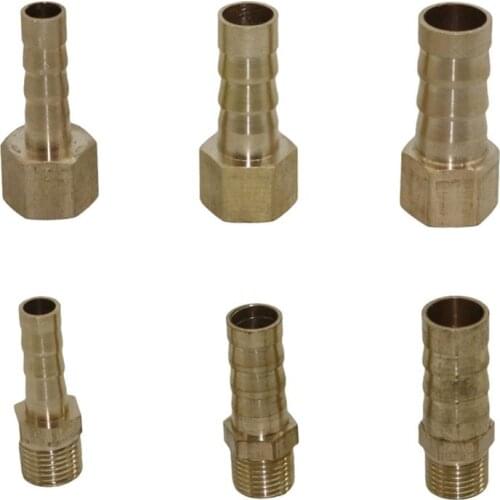 Brass Pipe Fitting 6mm 8mm 10mm Hose Barb Tail 1/8"BSP Male Female Connector Joint Brass Coupler Adapter Pipe Fittings 1Pc