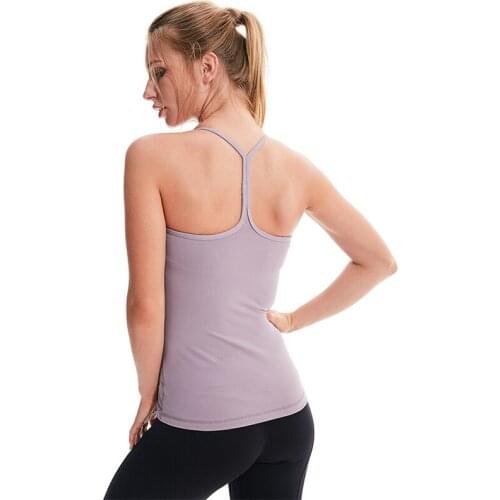 Backless Yoga Tank Top Padded Push Up Crop Top Workout Shirts For Women Gym Wear Slim Compression Sleeveless Yoga Shirt