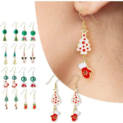 Fashion Christmas Silver Pin Ear Nail Hair Ball Asymmetric Christmas Earring Cover 2020 Attractive Earrings For Women F