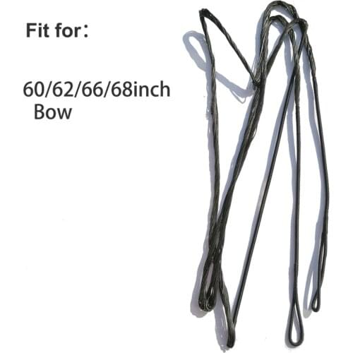 12 Strands Archery Bowstring 60 62 66 68 inch Straight Bow American Hunting Recurve Tradition Bow String 144cm 149cm 157cm 162cm