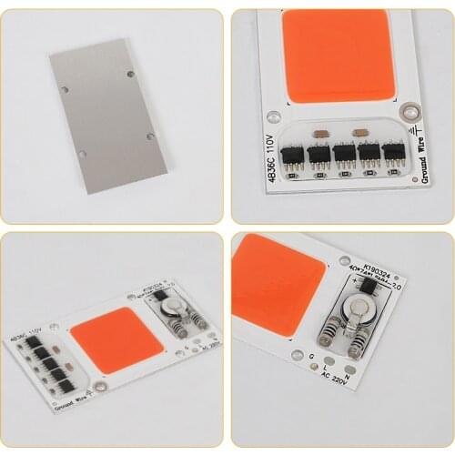 LED cob full sepctrum plant grow chip High Power bead Lamp Module 650nm Diode AC 220V Long Life High Light Efficiency 2020 New