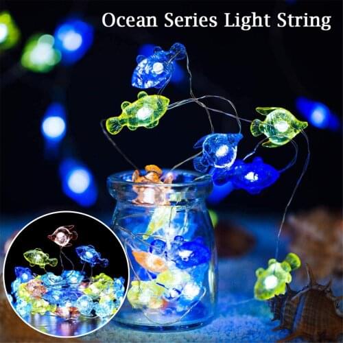 40LEDs Tropical Fishes Design String Lights Crystal Lamp USB Wedding Birthday Party Christmas Decoration Gifts Decor