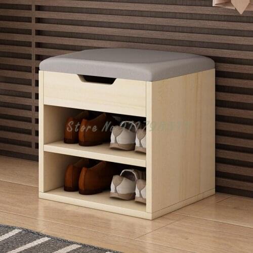 Shoe changing stool Household entrance shoe rack stool Integrated storage stool Entering the door Shoe stool storage Shoe cabine
