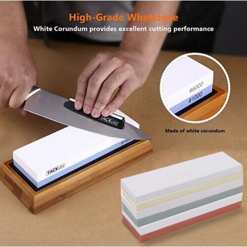 Knife Sharpener Professional Knife Sharpener Stone Double Sided Sharpener Machine System Honing Kitchen Tool 2-IN-1