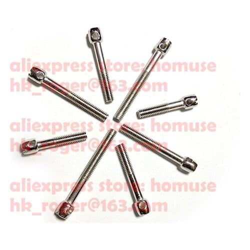 Nickle plated steel M3 M4 Hole head bolt eye screw lead seal car ammeter phillips cross heap steel wire electricity meter