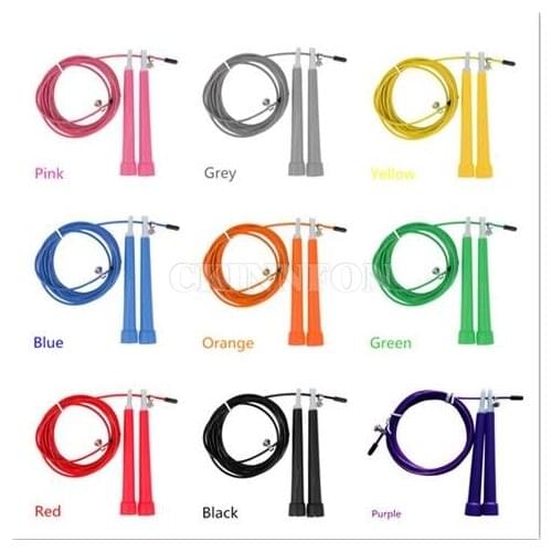 100Pcs/Lot Racing High Speed Aerobic Steel Wire Skipping Rope Length Adjustable Jump Skip Rope Fitness Equipment