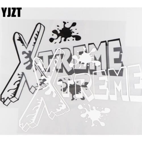 YJZT 30CM*20.9CM Xtreme Creative Car Stickers Body Of Car Decor Vinyl Decal Black/Silver 4A-0032