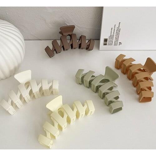 2021 Spring Summer Korea Ins Cute Hair Clip Headdress Hair Clip Female Back Head Plastic Clip Large Shark Clip Bath Hair Clip