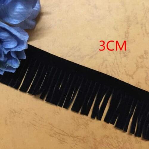 3 cm wide Suede Tassel Leather Soft Fringes Trimming Lace Diy Handmade Clothes Accessory