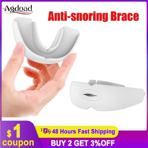 Anti Snoring Mouth Guard Braces Silicone Aid Apnea Guard Bruxism Portable Corrective Anti Snoring Brace For Sleep Better