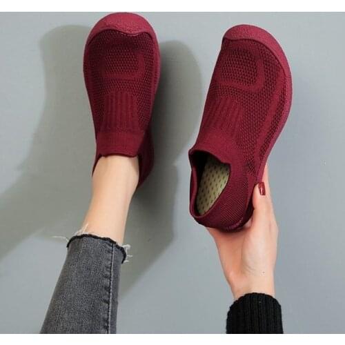 Ladies Sports Shoes Casual Fashion Solid Color Breathable Womens Shoes Personalized Toe Design Comfortable Womens Shoes