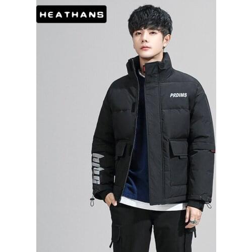 Winter Down Jackets Mens Fashion Thick Warm Windproof Male Down Coats Short Thermal Parkas Stand Collar Outerwears Men Clothing