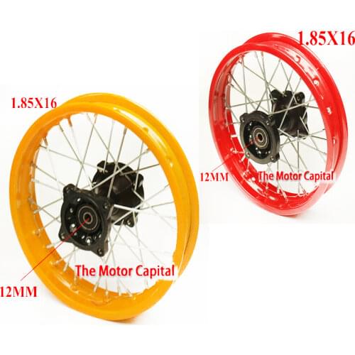 12mm alxe hole16inch Rear Rims iron Alloy Disc Plate Wheel Rims 1.85x16"inch for Chinese dirt bike pit bike wheel like it
