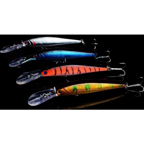 4pcs Classic Fake bait Fishing lure Culter 12.5cm/13.6g road sub lures Mino bionic bait Fishing gear ZH013