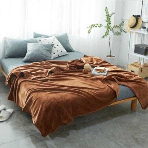 45 Brown Flannel Blanket Bed Mantas Soft Throw Fleece Winter Blanket For Children Adult Bedspread Sofa Bed Covers Quilts