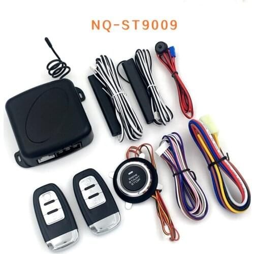 Car Alarm Ignition Start Security System Key Engine Start Push Button Remote Kit