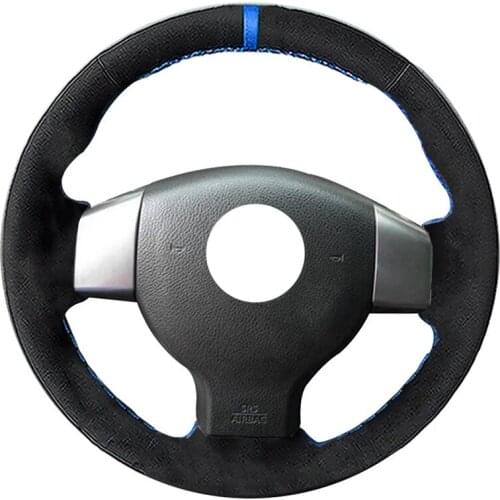 Car-Styling Alcantara Material DIY Car Steering Wheel Cover Case for Old Nissan Tiida Livina Sylphy Note Car Accessories