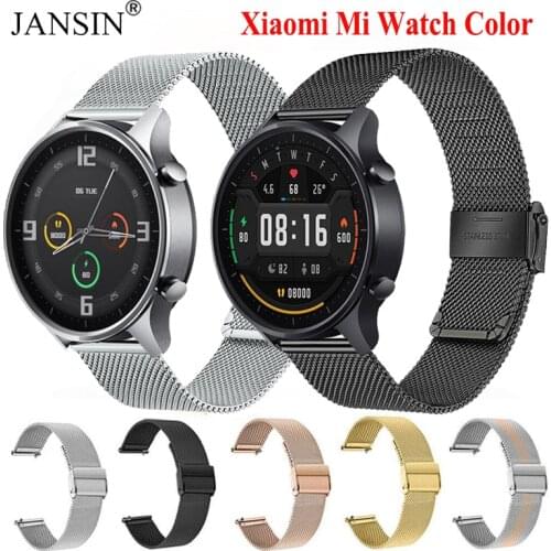 For Xiaomi mi Watch Color Strap Watchband Milanese Bracelet Stainless Steel Watch Band For Mi Watch Color Correa Metal Wristband