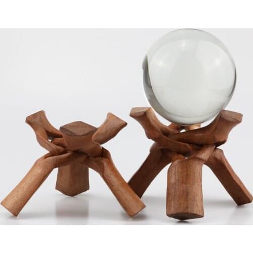 Wood Display Stand for Crystal Glass Lens Ball Photography Lensball Base Stone Egg Pedestal Magic Sphere Globe Holder Home Decor