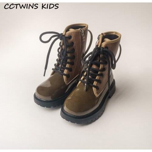 Girls Fashion Boots 2021 Autumn Kids Patent Black Short Chelsea Boots Children Shoes Brand Lace up Soft Thick Sole Platform