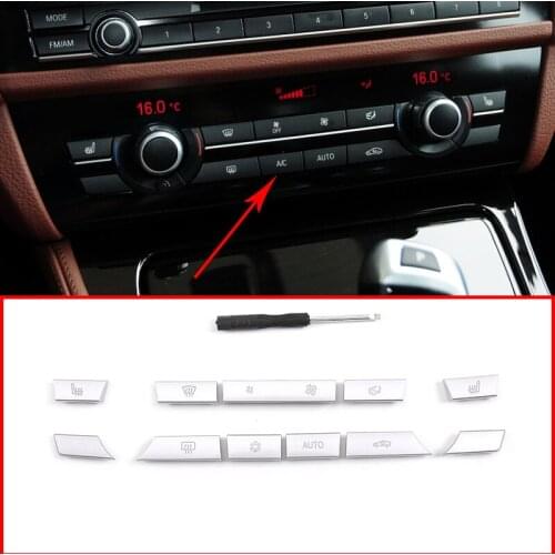 For BMW 5 series F10 2011- 16 ABS chrome Window button Cover sticker Car Styling Replacement accessories 11 pcs