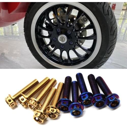 For Vespa Wheel frame screw rim bolt burnt titanium screw M8 All Model Sprint Primavera GTS GTV LX PX LXV S 50 125 150 250 300