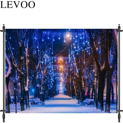 LEVOO Photophone Backdrop Light Curtain Tree Christmas Winter Beautiful Photocall Decor Fabric New Shoot Photography Backdrop