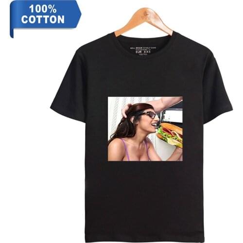 Luckyfridayf Mia Khalifa T Shirt Cosplay Funny T Shirts Men/Women 100%Cotton Harajuku Couples Short-Sleeve Summer 2020 Top
